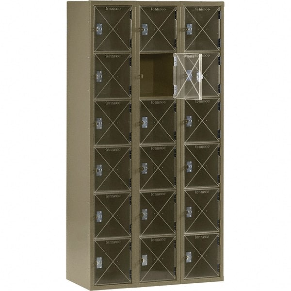 Tennsco - 18 Door, 6 Tier, Welded Locker - Exact Tooling