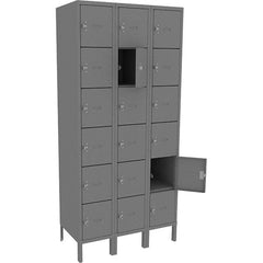 Tennsco - 18 Door, 18 Vertical Tier, Welded Locker - Exact Tooling