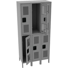 Tennsco - 6 Door, Double Tier, Welded Locker - Exact Tooling
