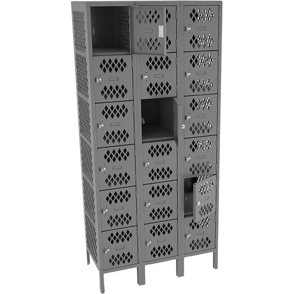 Tennsco - 18 Door, 6 Tier, Welded Locker - Exact Tooling