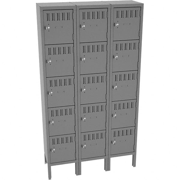 Tennsco - 15 Door, 5 Tier, Welded Locker - Exact Tooling