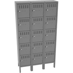 Tennsco - 15 Door, 5 Tier, Welded Locker - Exact Tooling