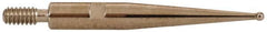INTERAPID - 0.031" Ball Diam, Steel, Ball Test Indicator Contact Point - 0.65" Contact Point Length, Use with Brown & Sharpe Interapid 312 Dial Test Indicators (Except 74.111965 & 74.111958) - Exact Tooling