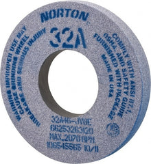 Norton - 12" Diam x 5" Hole x 1-1/2" Thick, J Hardness, 46 Grit Surface Grinding Wheel - Aluminum Oxide, Type 1, Coarse Grade, 2,070 Max RPM, Vitrified Bond, No Recess - Exact Tooling