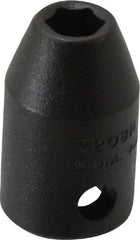 Proto - 3/8" Drive 1/4" Standard Impact Socket - 6 Points, 1-3/32" OAL - Exact Tooling