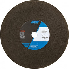 Norton - 12" Aluminum Oxide Cutoff Wheel - 3/32" Thick, 1" Arbor - Exact Tooling