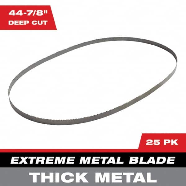 Milwaukee Tool - 44-7/8" x 0.8" x 0.02" 8-10 TPI Bi-Metal Portable Band Saw Blade - Exact Tooling
