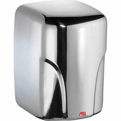 ASI-American Specialties, Inc. - 1600 Watt Bright Stainless Steel Finish Electric Hand Dryer - 110/120 Volts, 14.6 Amps, 8-1/16" Wide x 11-19/64" High x 7-5/64" Deep - Exact Tooling