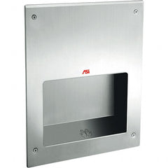 ASI-American Specialties, Inc. - 1000 Watt Satin Stainless Steel Finish Electric Hand Dryer - 208-240 Volts, 5.2 Amps, 12-5/8" Wide x 15-3/4" High x 5-1/2" Deep - Exact Tooling