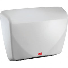 ASI-American Specialties, Inc. - 2200 Watt White Finish Electric Hand Dryer - 100-240 Volts, 18.3 Amps, 15-3/32" Wide x 11-7/32" High x 3-15/16" Deep - Exact Tooling