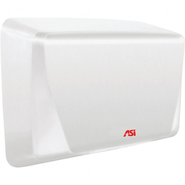 ASI-American Specialties, Inc. - 1000 Watt White Finish Electric Hand Dryer - 115-120 Volts, 10.4 Amps, 10-5/8" Wide x 8-15/32" High x 4" Deep - Exact Tooling