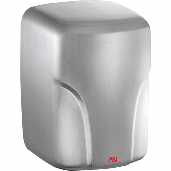 ASI-American Specialties, Inc. - 1600 Watt Satin Stainless Steel Finish Electric Hand Dryer - 220-240 Volts, 7.3 Amps, 8-1/16" Wide x 11-19/64" High x 7-5/64" Deep - Exact Tooling