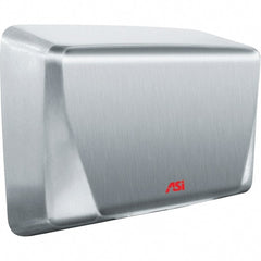 ASI-American Specialties, Inc. - 1000 Watt Satin Stainless Steel Finish Electric Hand Dryer - 115-120 Volts, 10.4 Amps, 10-5/8" Wide x 8-15/32" High x 4" Deep - Exact Tooling