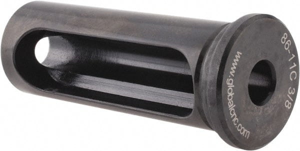 Global CNC Industries - 3/8" ID, 1" OD, 2-3/4" Length Under Head, Type C Lathe Tool Holder Bushing - 2-3/8" Slot Length - Exact Tooling