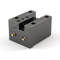 Global CNC Industries - Turret & VDI Tool Holders; Type: Doosan OD Facing Block ; Clamping System: 100mm X 100mm ; Tool Axis: OD ; Through Coolant: No ; Outside Diameter (Decimal Inch): 1.2500 ; Additional Information: 4 Mounting Holes - Exact Tooling