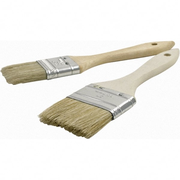 Brush Research Mfg. - 1" Flat Hog General Purpose Paint Brush - 1-5/8" Bristle Length, 6" Wood Beavertail Handle - Exact Tooling