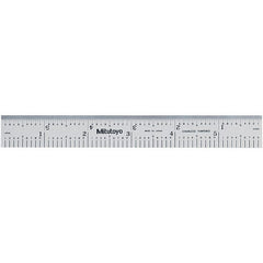 Mitutoyo - Steel Rules Length (Inch): 6 Length (mm): 150.00 - Exact Tooling