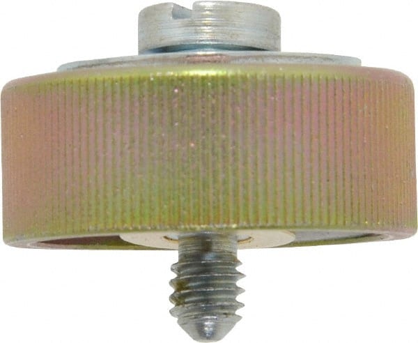 Vlier - 5 to 10 Lb Force, 7/8" OD, Stock Crowder with Gold Ring Plate - 0.469" Ring Plate Height, 15/32" Head Height, 7/32" Length Under Head, #8-32, Steel - Exact Tooling