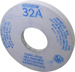 Norton - 14" Diam x 5" Hole x 1-1/2" Thick, K Hardness, 60 Grit Surface Grinding Wheel - Aluminum Oxide, Type 5, Medium Grade, 1,800 Max RPM, Vitrified Bond, One-Side Recess - Exact Tooling