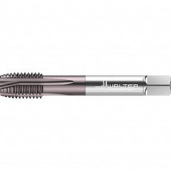 Walter-Prototyp - 9/16-18 UNF 4 Flute 2B Plug Spiral Point Tap - High Speed Steel, TiAlN Finish, Right Hand Thread, Series TC217 - Exact Tooling