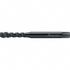 Walter-Prototyp - #10-32 UNF 3 Flute 2BX Semi-Bottoming Spiral Flute Tap - High Speed Steel, Oxide Finish, 70mm OAL, Right Hand Flute, Right Hand Thread, Series TC142 - Exact Tooling