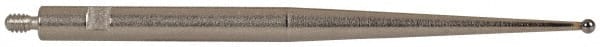 TESA Brown & Sharpe - 1mm Ball Diam, Carbide, Ball Test Indicator Contact Point - 1-7/16" Contact Point Length, Use with Brown & Sharpe BesTest 599 Series - Exact Tooling