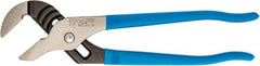 Channellock - 10" OAL, 2" Max Capacity, 7 Position Tongue & Groove Pliers - Smooth Jaws, Smooth Head, Plastic Dipped Handles - Exact Tooling