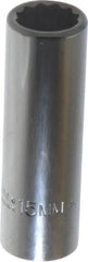 Proto - 3/8" Drive, Deep Hand Socket - 12 Points, 2-3/4" OAL, Chrome Finish - Exact Tooling