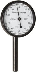 TESA Brown & Sharpe - 0.2 Inch Range, 0.001 Inch Dial Graduation, Dial Test Indicator - 1-1/2 Inch, 0-100 Dial Reading - Exact Tooling