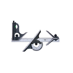 Insize USA LLC - Combination Square Sets; Number of Pieces: 4 ; Blade Length (mm): 300.0000 ; Blade Length (Inch): 12 ; Blade Length (Decimal Inch): 12.0000 ; Graduation Style: Inch/Metric ; Graduation (Inch): 1/32; 1/64 - Exact Tooling
