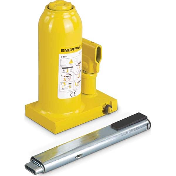 Enerpac - Manual Bottle, Screw, Ratchet & Hydraulic Jacks Type: Hydraulic Bottle Jack Load Capacity (Ton): 8 (Inch) - Exact Tooling