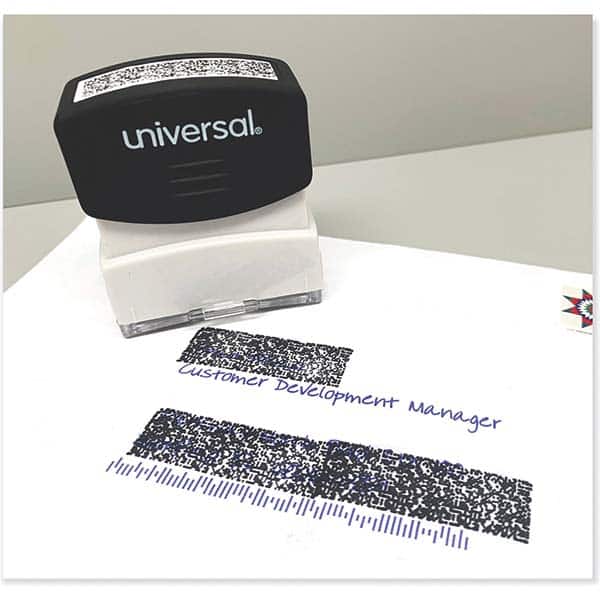 UNIVERSAL - Pre-inked Stock Stamps Type: Message Message: Obscures Data - Exact Tooling