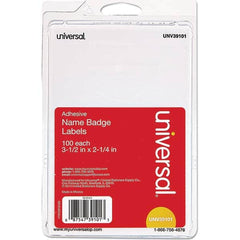 UNIVERSAL - Labels, Ribbons & Tapes Type: Badges Color: White - Exact Tooling
