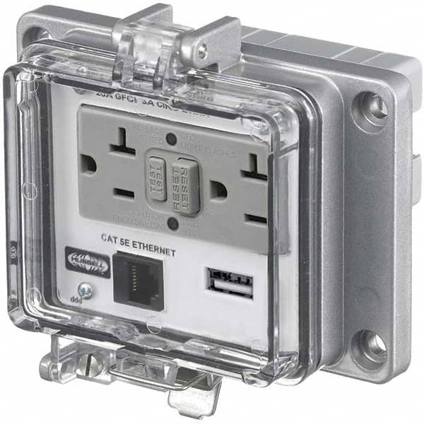Hubbell Wiring Device-Kellems - Data Port Receptacles Receptacle Configuration: Ethernet Number of Ports: 1 - Exact Tooling