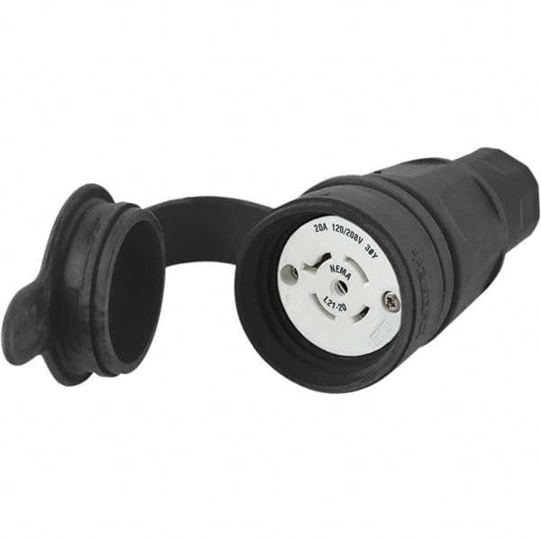 Hubbell Wiring Device-Kellems - 3-Phase Wye 120/208 VAC 20A NEMA L21-20R Industrial Twist Lock Connector - Exact Tooling