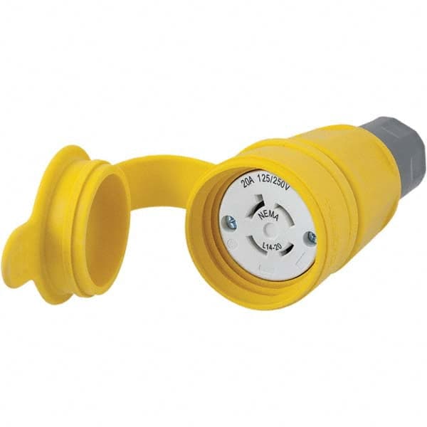 Hubbell Wiring Device-Kellems - 125/250 VAC 20A NEMA L14-20P Industrial Twist Lock Plug - Exact Tooling