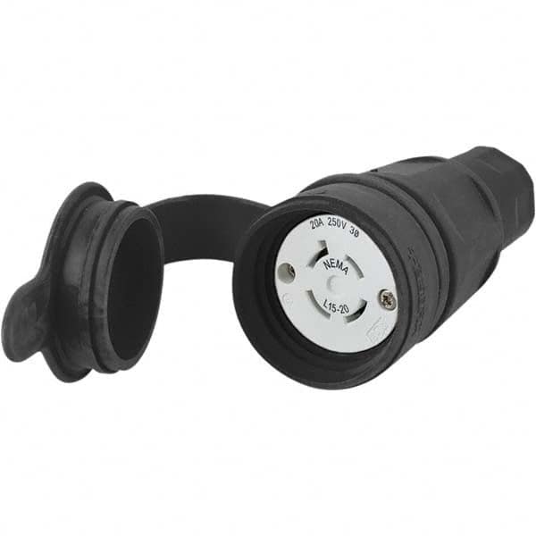 Hubbell Wiring Device-Kellems - 3-Phase Delta 250 VAC 20A NEMA L15-20R Industrial Twist Lock Connector - Exact Tooling