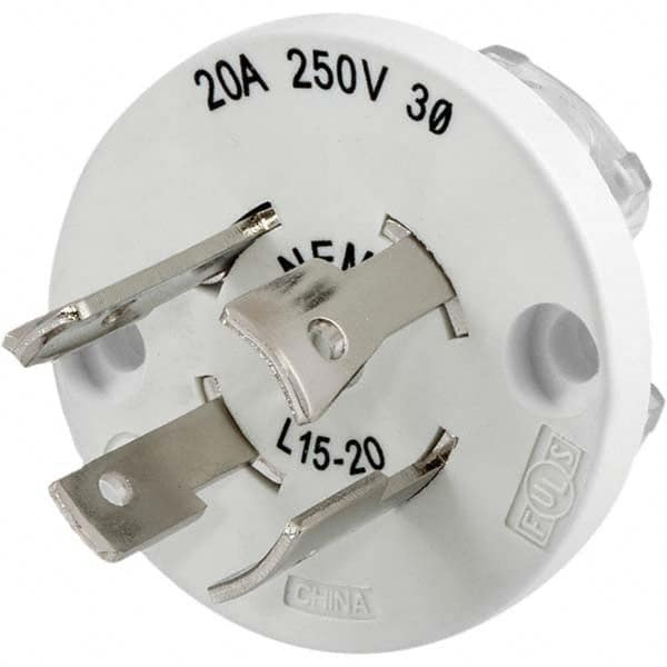Hubbell Wiring Device-Kellems - 3-Phase Delta 250 VAC 20A NEMA L15-20P Industrial Twist Lock Plug - Exact Tooling