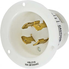 Hubbell Wiring Device-Kellems - 3-Phase Delta 600 VAC 30A NEMA L17-30P Industrial Twist Lock Inlet - Exact Tooling