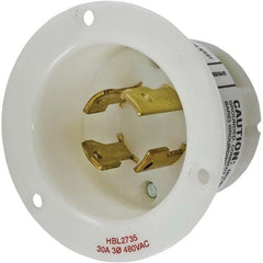 Hubbell Wiring Device-Kellems - 3-Phase Delta 480 VAC 30A NEMA L16-30P Industrial Twist Lock Inlet - Exact Tooling