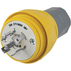 Hubbell Wiring Device-Kellems - 3-Phase Wye 277/480 VAC 20A NEMA L22-20P Industrial Twist Lock Plug - Exact Tooling