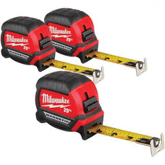 Milwaukee Tool - 25' x 1" Yellow/Black Blade Tape Measure - Exact Tooling