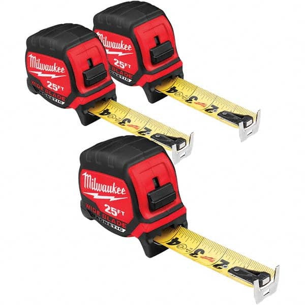 Milwaukee Tool - 25' x 1-5/16" Yellow/Black Blade Tape Measure - Exact Tooling