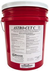 Monroe Fluid Technology - Astro-Cut C, 5 Gal Pail Cutting & Grinding Fluid - Water Soluble, For CNC Milling, Drilling, Tapping, Turning - Exact Tooling
