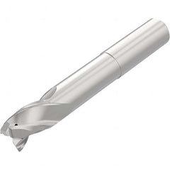 Niagara Cutter - 1/2", 3/4" LOC, 1/2" Shank Diam, 4" OAL, 3 Flute Solid Carbide Square End Mill - Exact Tooling