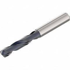 Seco - 17/64" 140° Spiral Flute Solid Carbide Screw Machine Drill Bit - Exact Tooling