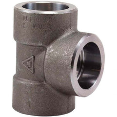 Merit Brass - Black Pipe Fittings; Type: Tee ; Fitting Size: 3 (Inch); End Connections: SOCKET X SOCKET X SOCKET ; Classification: 3000 ; Material: Carbon Steel ; Finish/Coating: Mill/Oil - Exact Tooling