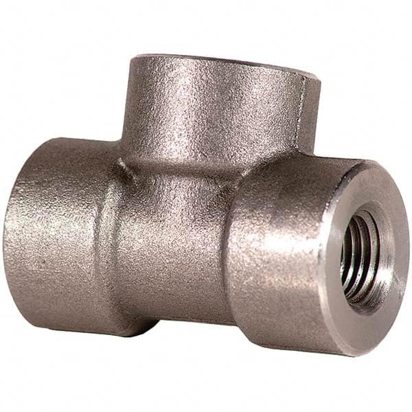 Merit Brass - Black Pipe Fittings; Type: Tee ; Fitting Size: 1-1/4 (Inch); End Connections: FNPT x FNPT x FNPT ; Classification: 3000 ; Material: Carbon Steel ; Finish/Coating: Mill/Oil - Exact Tooling