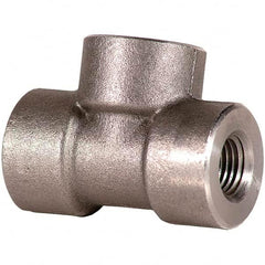 Merit Brass - Black Pipe Fittings; Type: Tee ; Fitting Size: 1-1/4 (Inch); End Connections: FNPT x FNPT x FNPT ; Classification: 3000 ; Material: Carbon Steel ; Finish/Coating: Mill/Oil - Exact Tooling