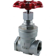 Merit Brass - Gate Valves; Type: Gate Valve ; Pipe Size: 1/2 (Inch); End Connections: FNPTxFNPT ; Material: 316 Stainless Steel ; Disc Style: Solid Wedge ; WOG Rating (psi): 200 - Exact Tooling